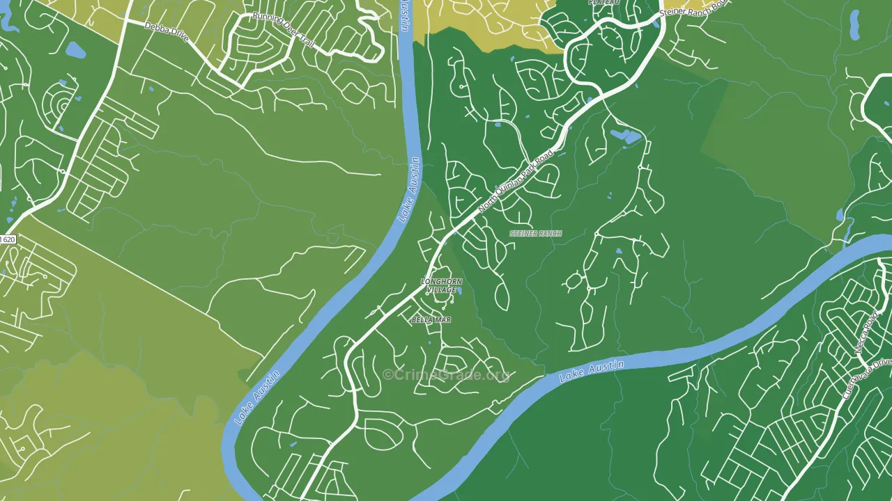 River Dance at Steiner Ranch, Austin, TX Map of Assault Rates