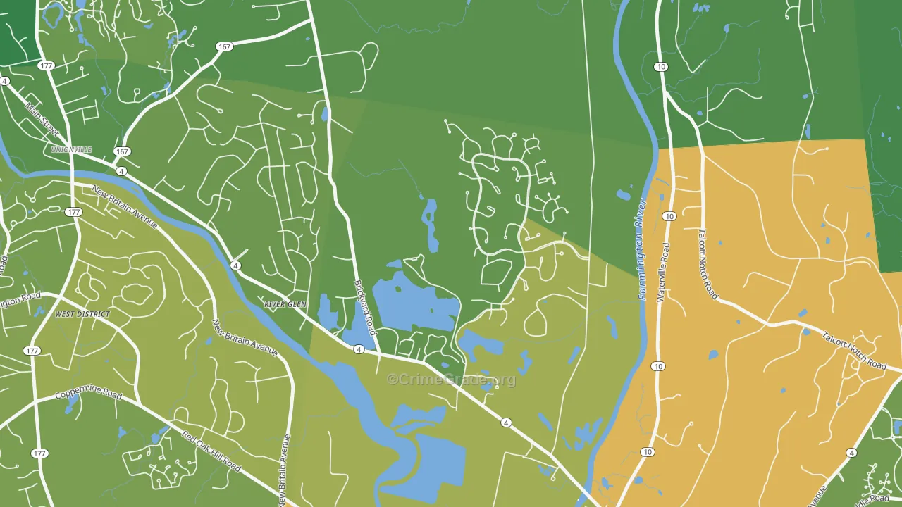River Glen, CT Map of Assault Rates