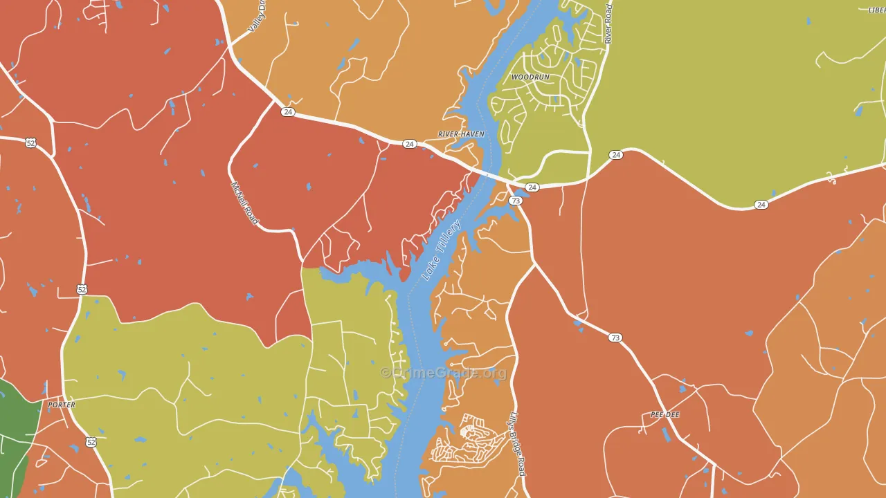 River Haven, NC Map of Assault Rates