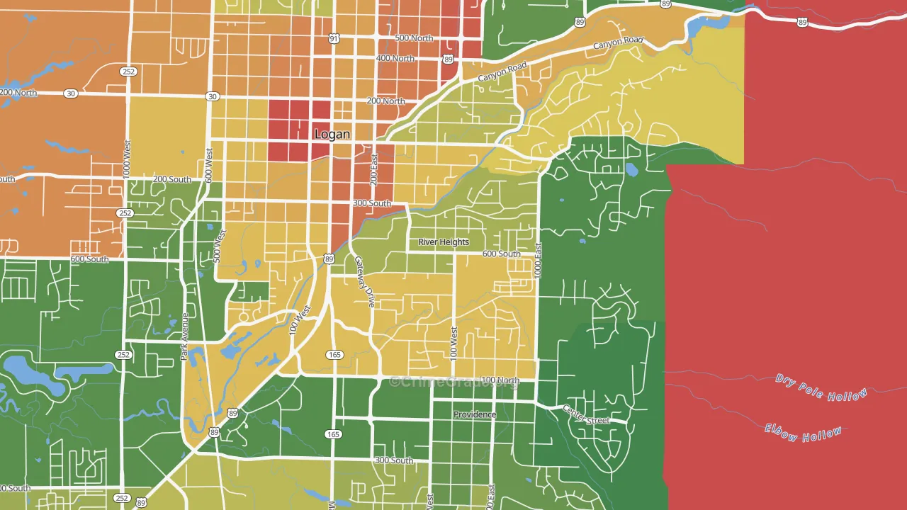 River Heights, UT Map of Assault Rates