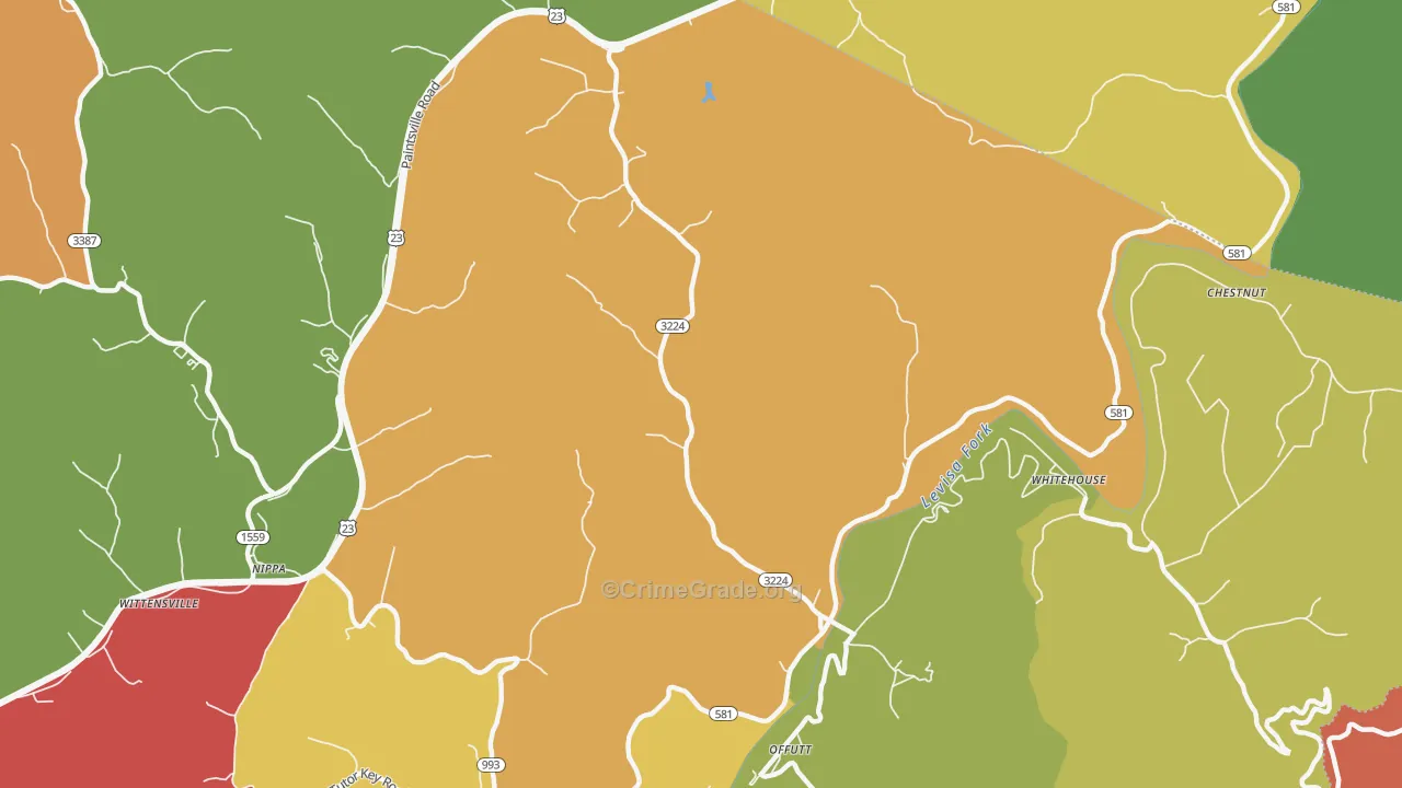River, KY Map of Assault Rates