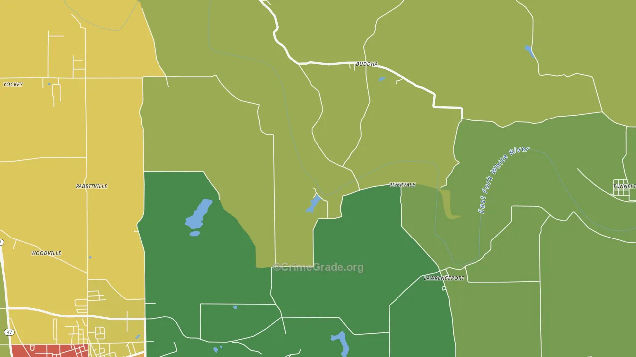 River Vale, IN Map of Assault Rates