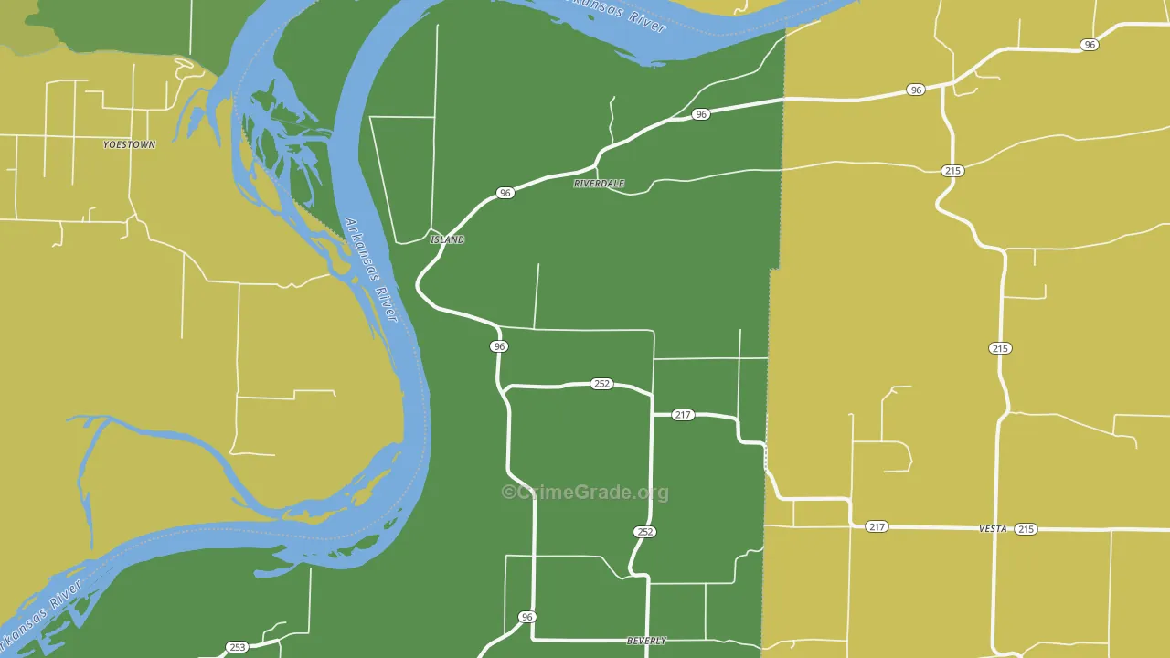 Riverdale, AR Map of Assault Rates
