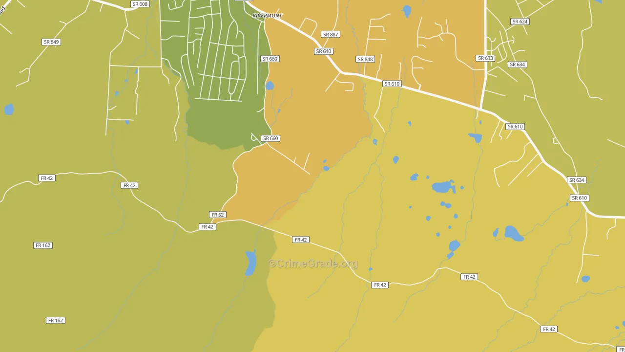 Rivermont, VA Map of Assault Rates