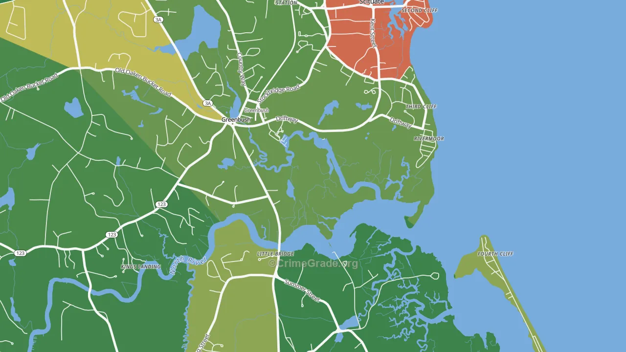Rivermoor, MA Map of Assault Rates