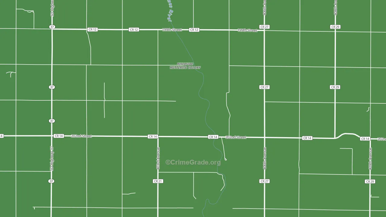 Riverside Colony, SD Map of Assault Rates