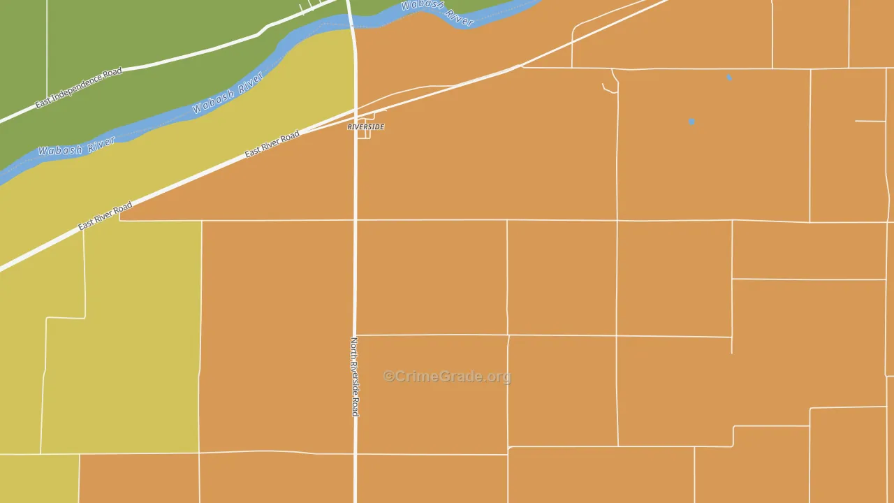 Riverside, IN Map of Assault Rates