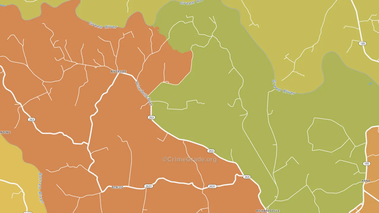 Riverside, KY Map of Assault Rates