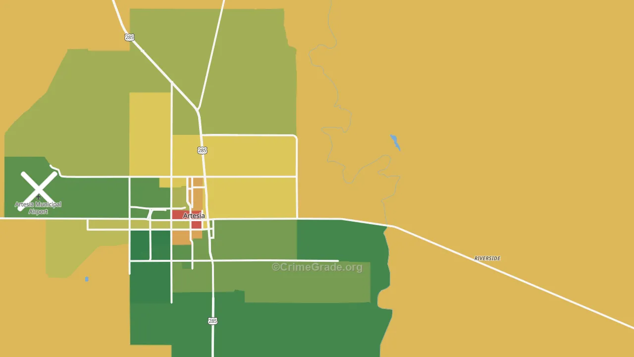 Riverside, NM Map of Assault Rates