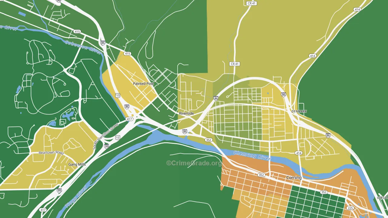 Riverside, NY Map of Assault Rates