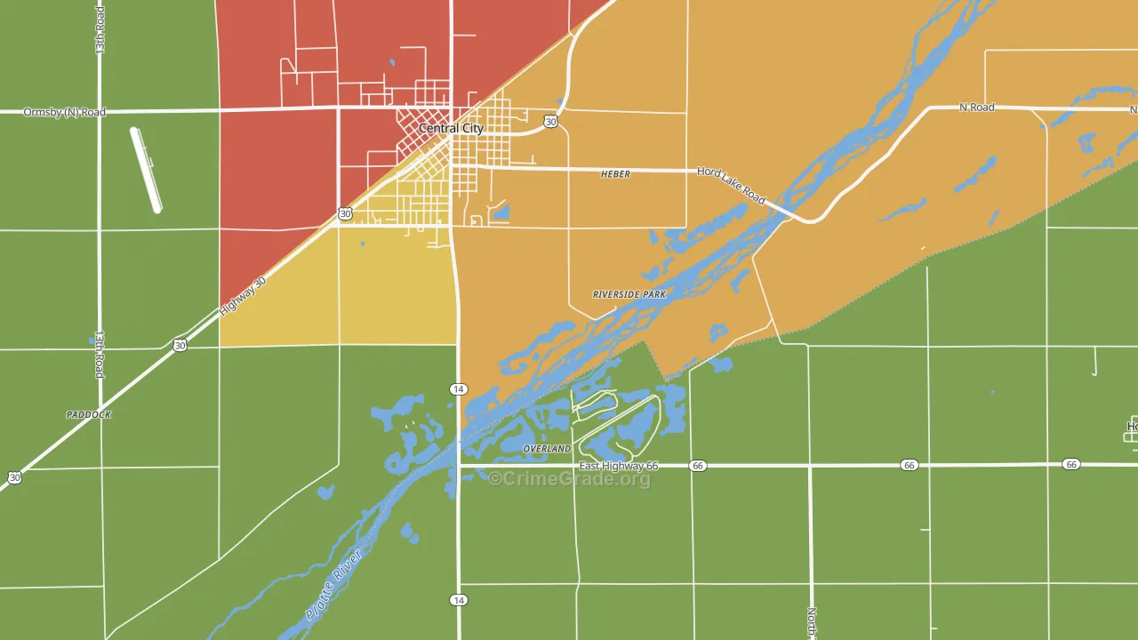 Riverside Park, NE Map of Assault Rates