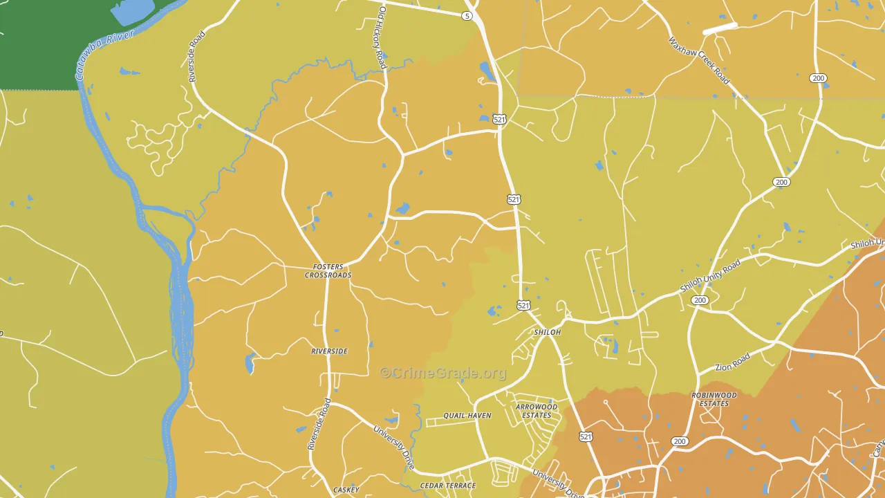 Riverside, SC Map of Assault Rates