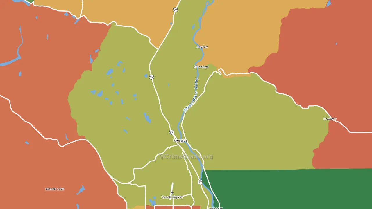 Riverside, WA Map of Assault Rates