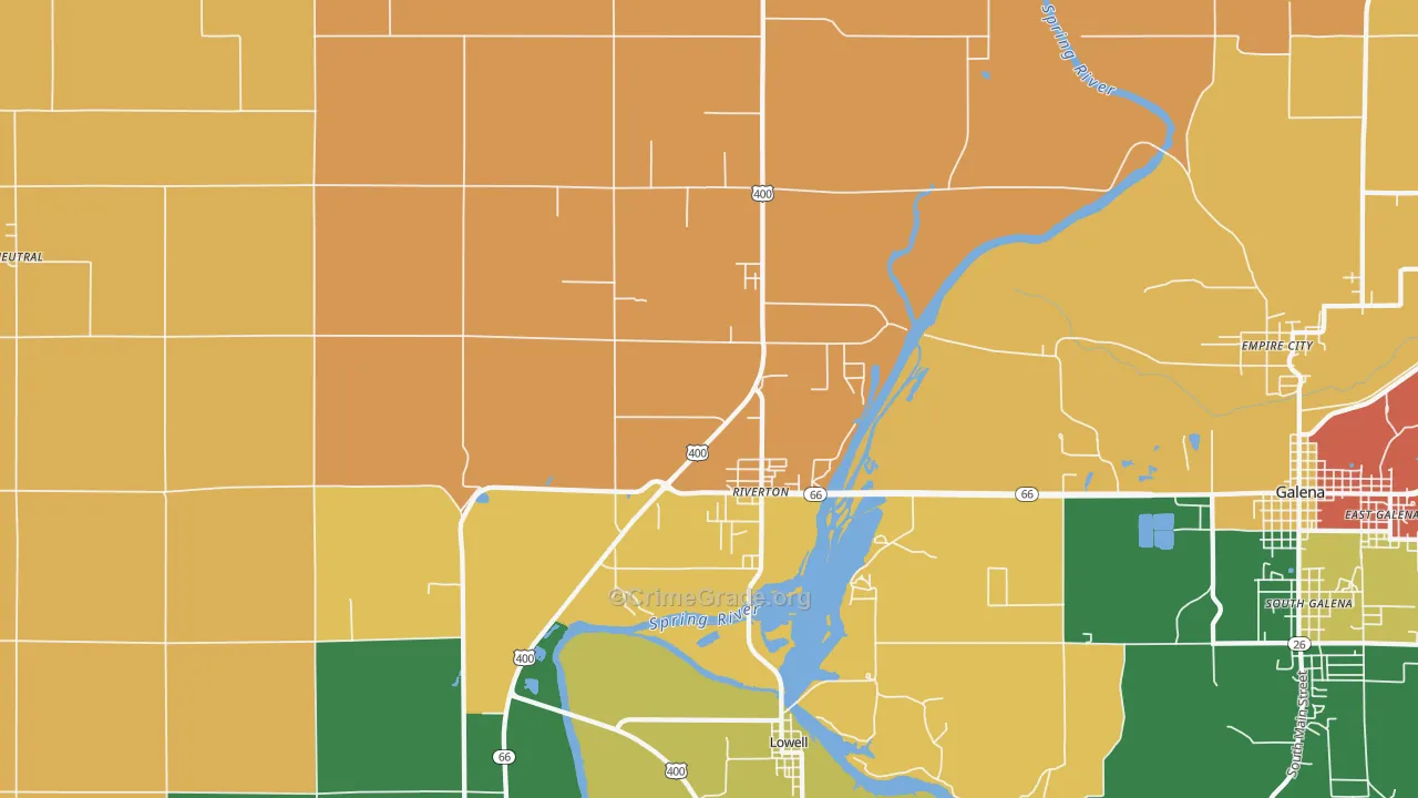 Riverton, KS Map of Assault Rates