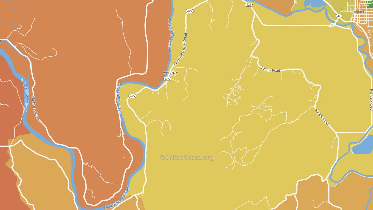 Riverton, OR Map of Assault Rates