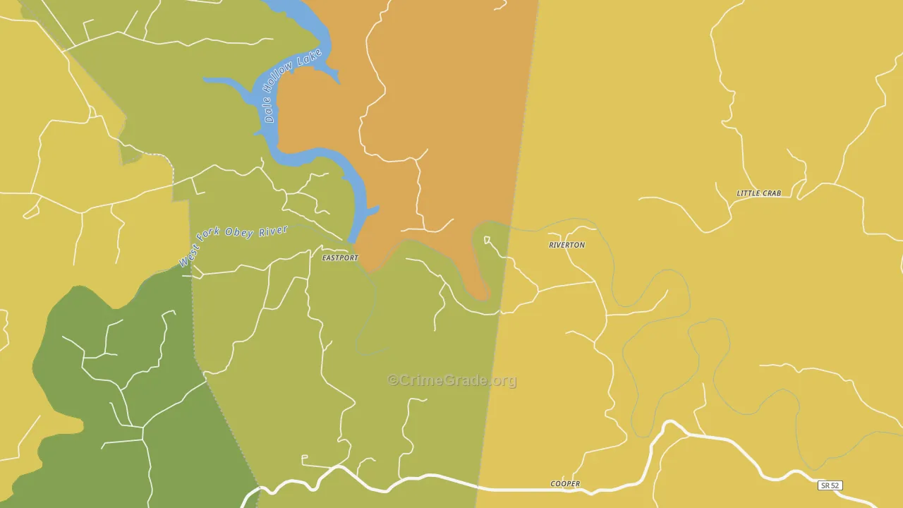 Riverton, TN Map of Assault Rates
