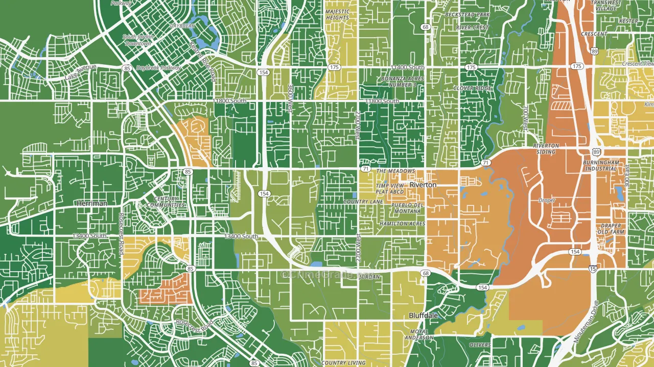 Riverton, UT Map of Assault Rates