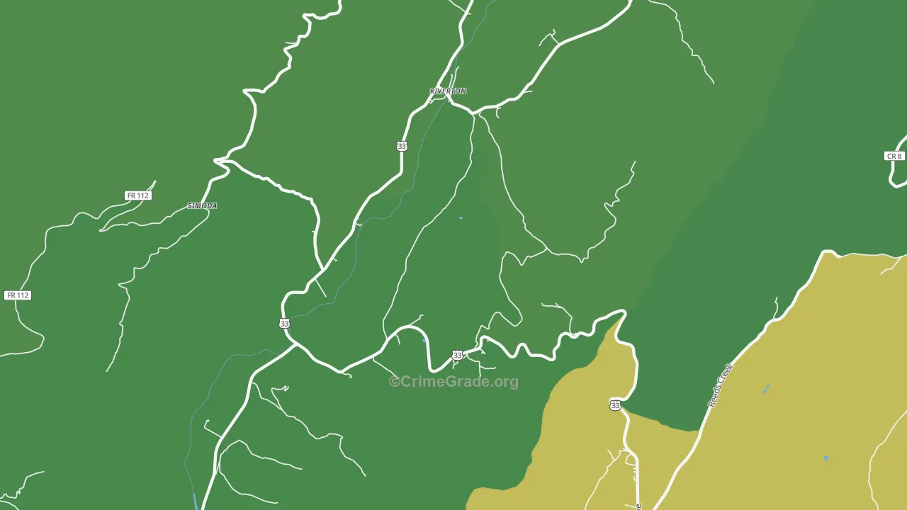 Riverton, WV Map of Assault Rates