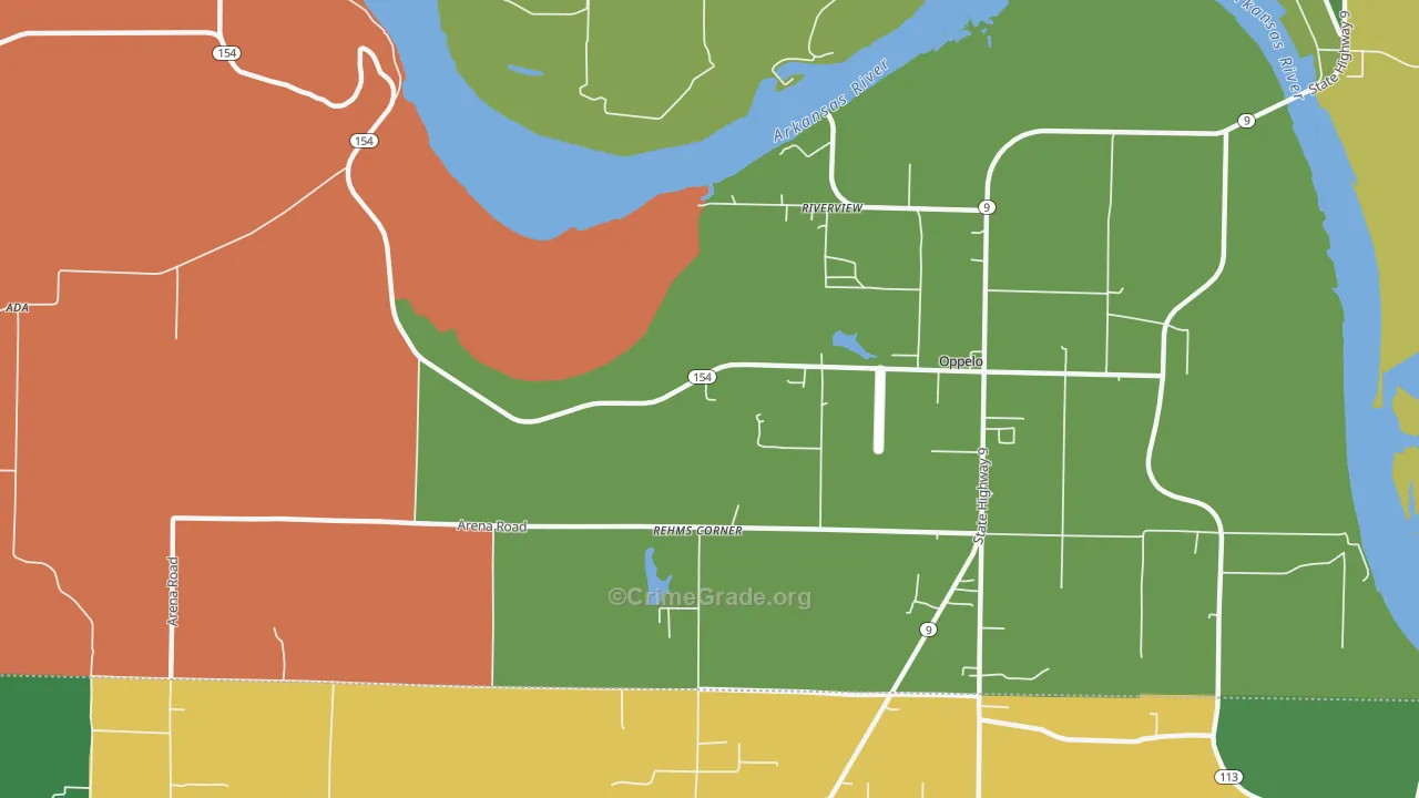 Riverview, AR Map of Assault Rates