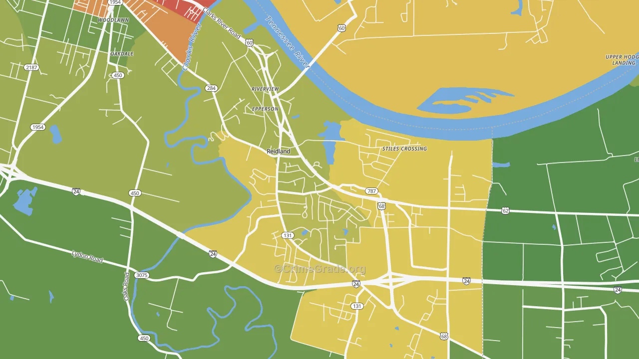 Riverview, KY Map of Assault Rates