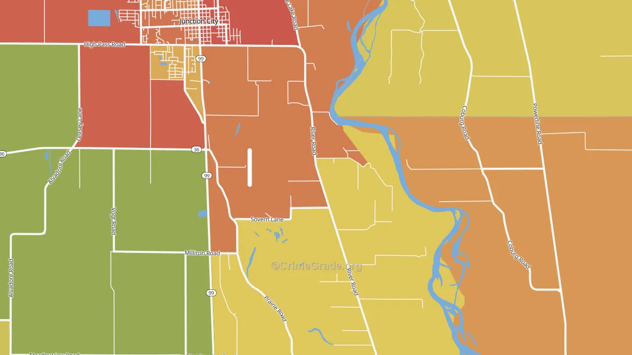 Riverview, OR Map of Assault Rates