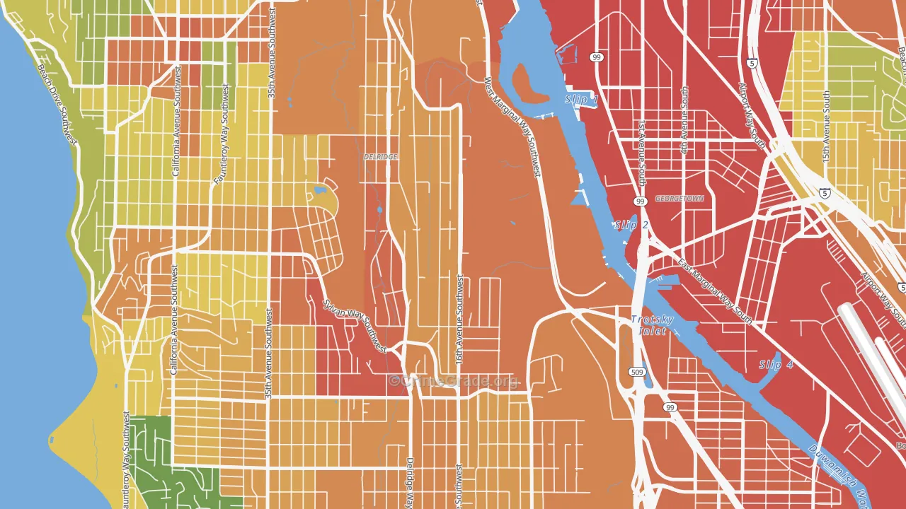 Riverview, Seattle, WA Map of Assault Rates