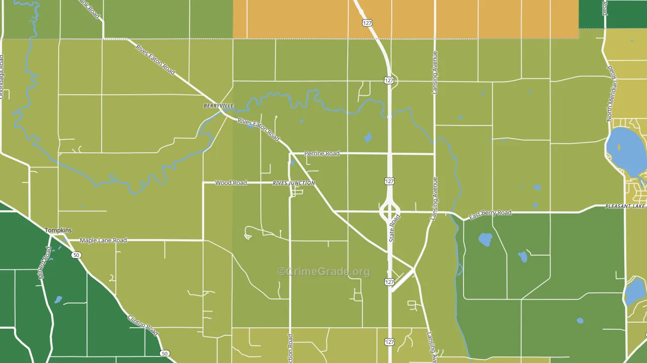 Rives Junction, MI Map of Assault Rates