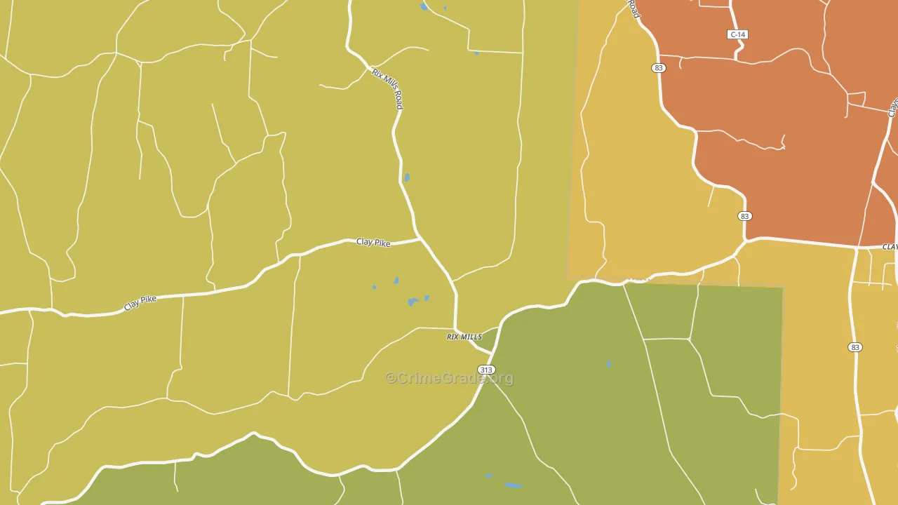 Rix Mills, OH Map of Assault Rates