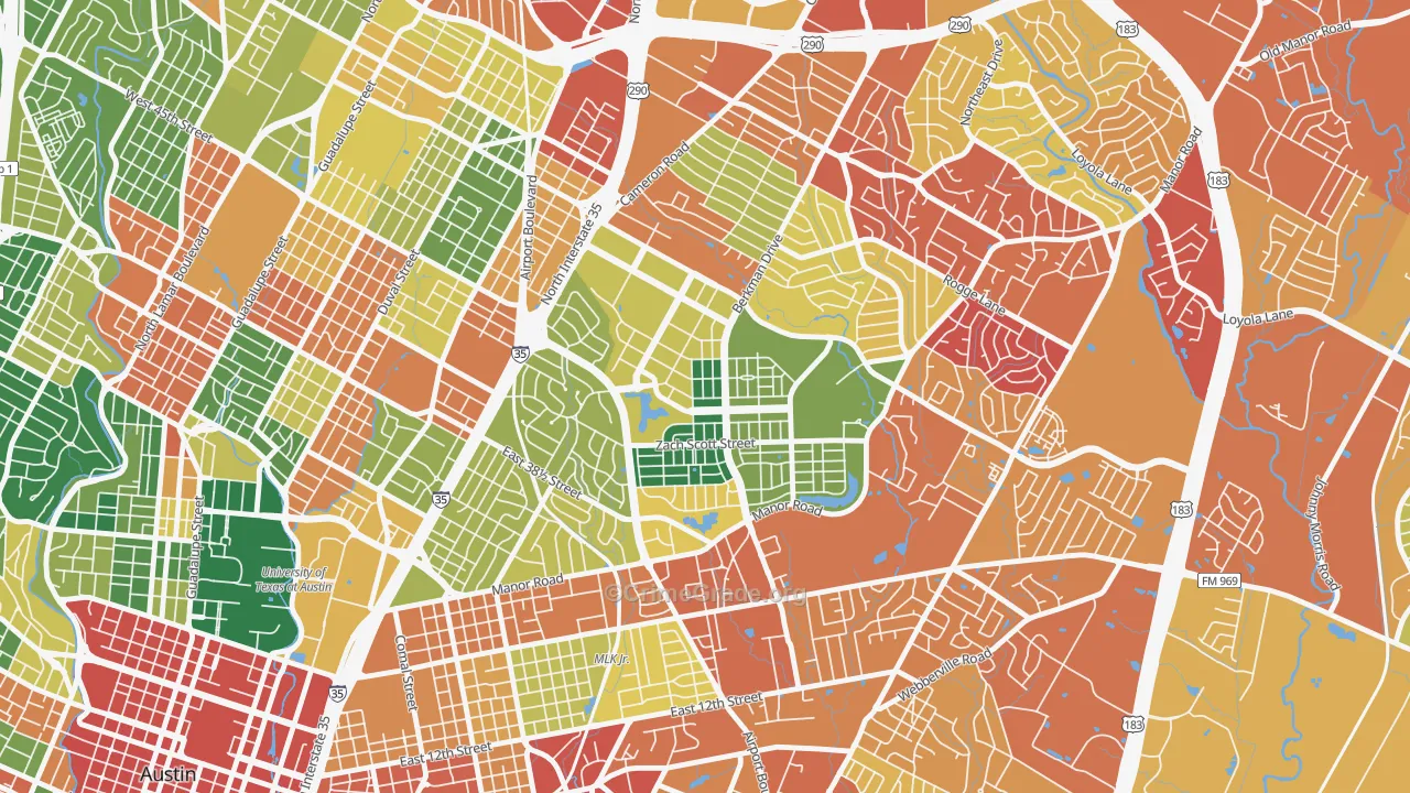 Rmma, Austin, TX Map of Assault Rates