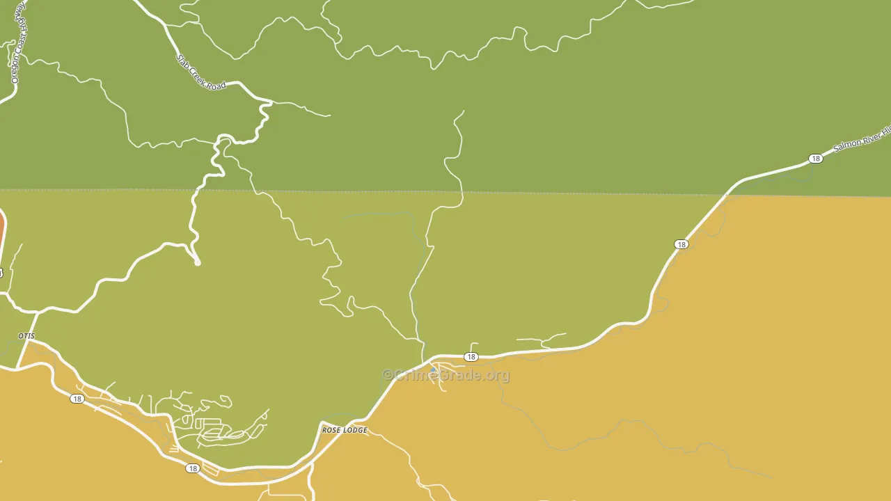 Roads End, OR Map of Assault Rates