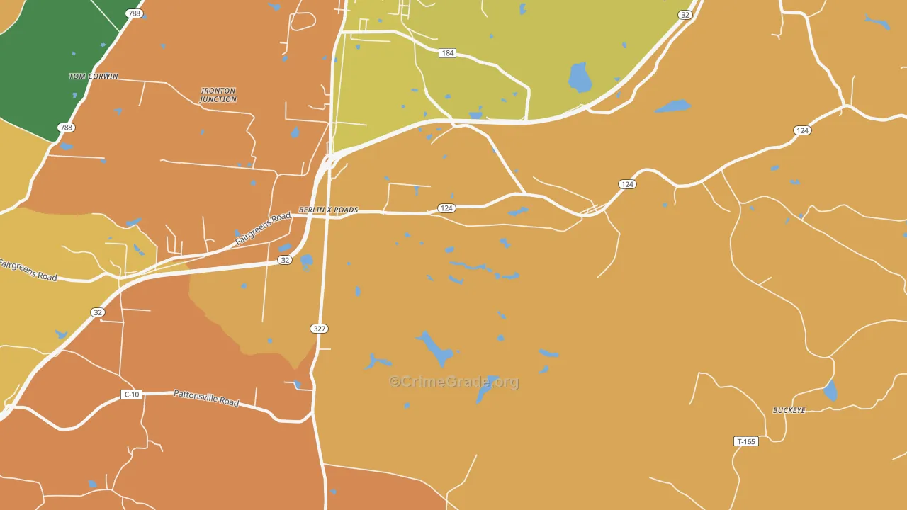 Roads, OH Map of Assault Rates