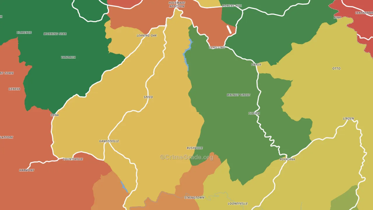 Roane County, WV Map of Assault Rates