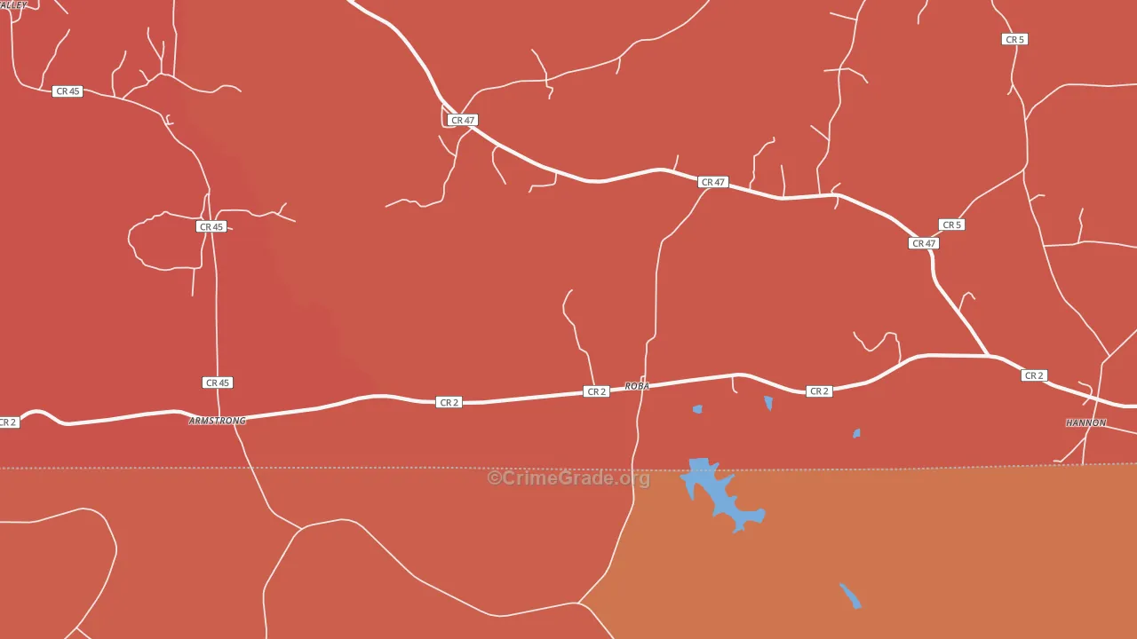Roba, AL Map of Assault Rates