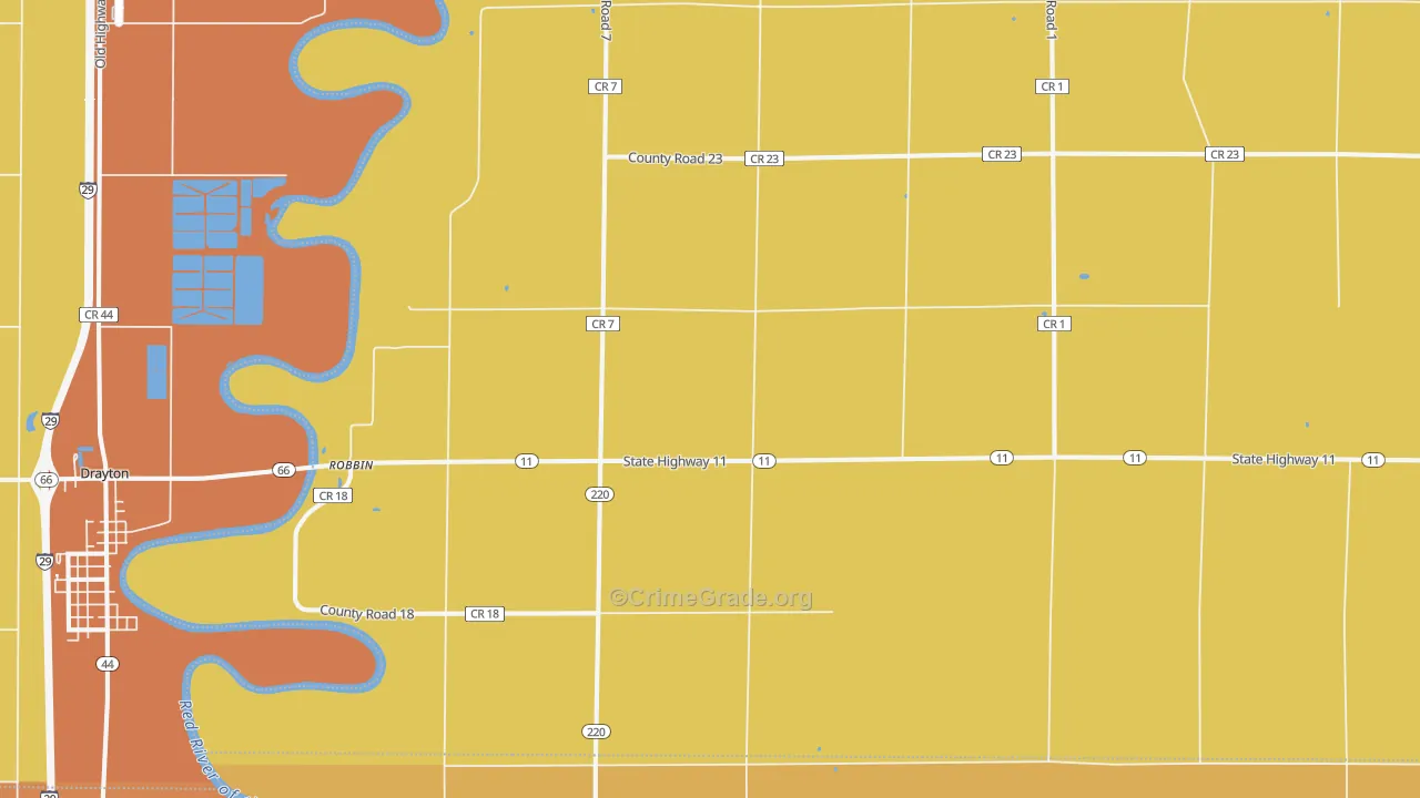 Robbin, MN Map of Assault Rates
