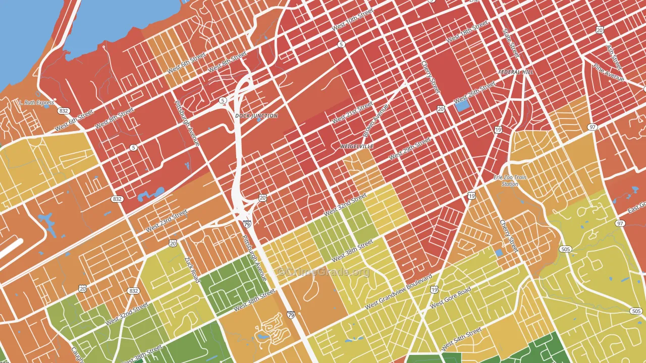 Robbins Blass, Erie, PA Map of Assault Rates