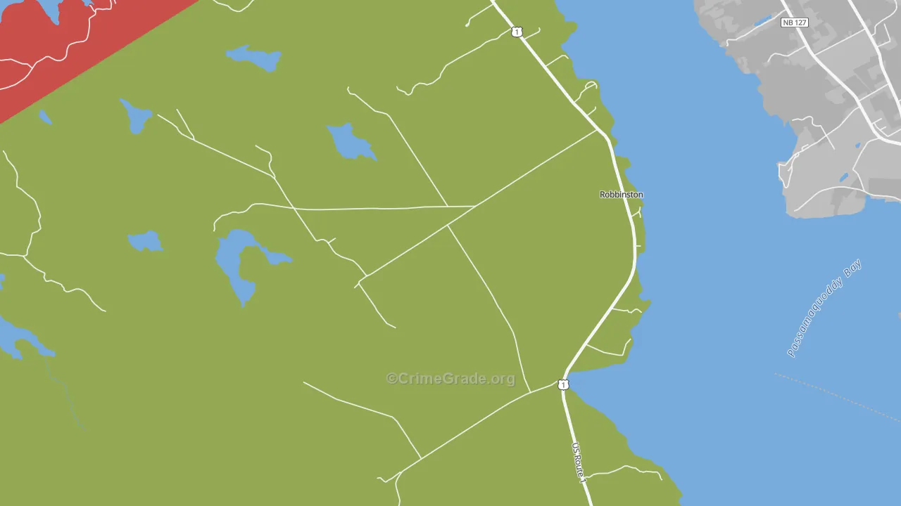 Robbinston, ME Map of Assault Rates