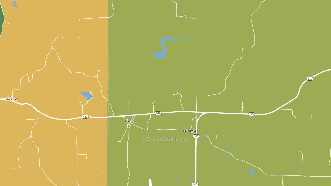 Robbs, IL Map of Assault Rates