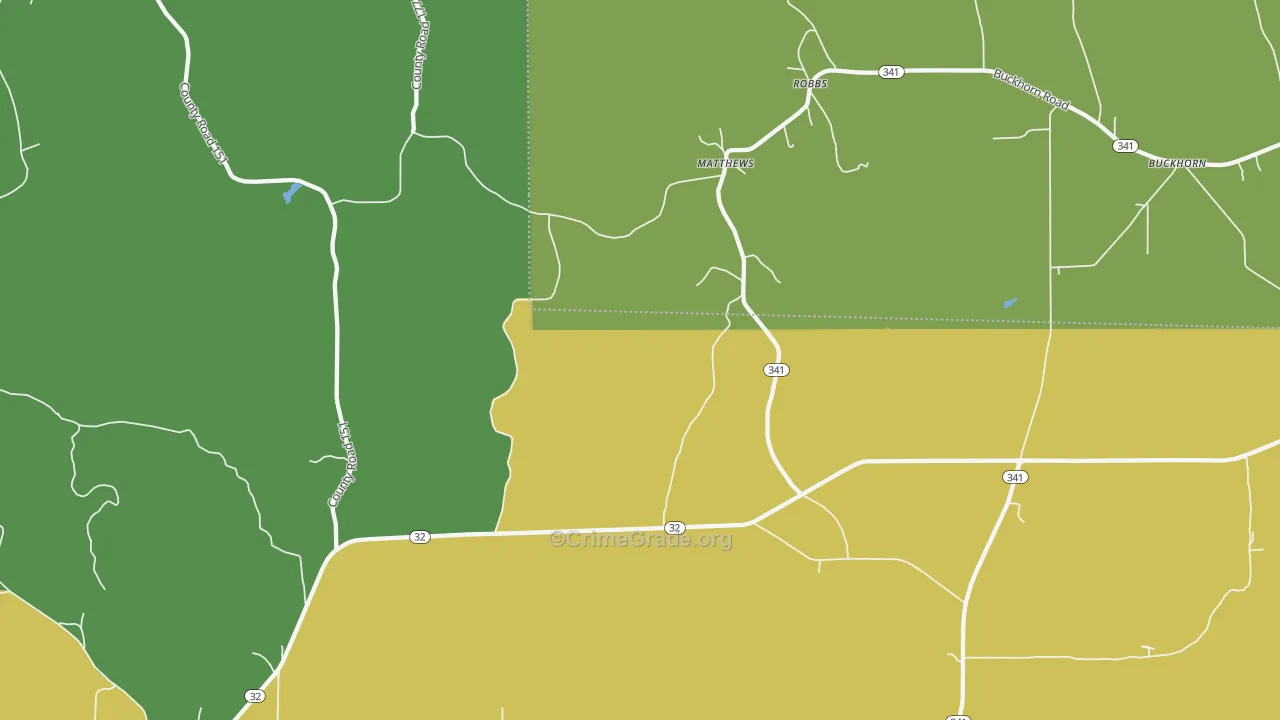 Robbs, MS Map of Assault Rates