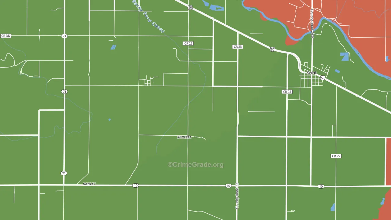 Roberta, CO Map of Assault Rates