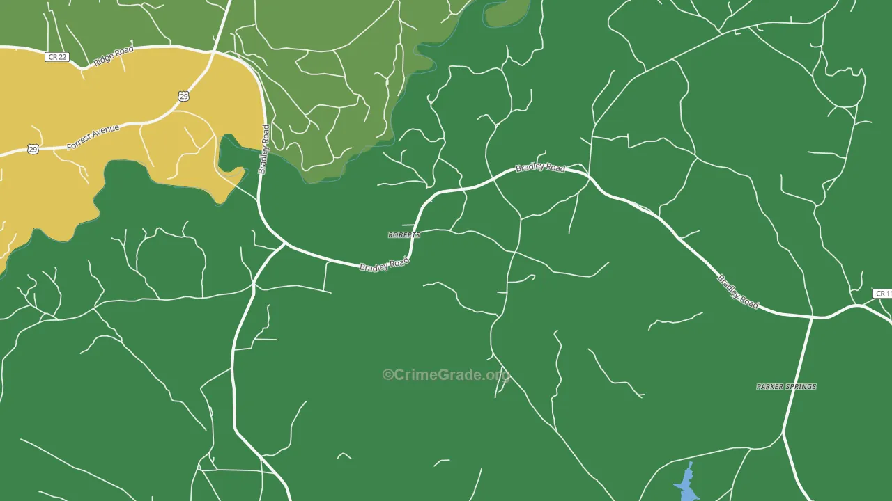 Roberts, AL Map of Assault Rates