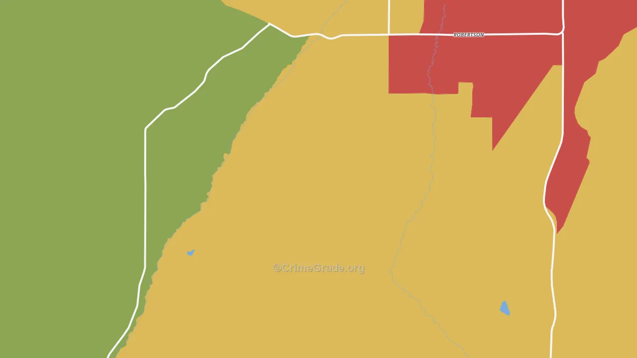Robertson, WY Map of Assault Rates