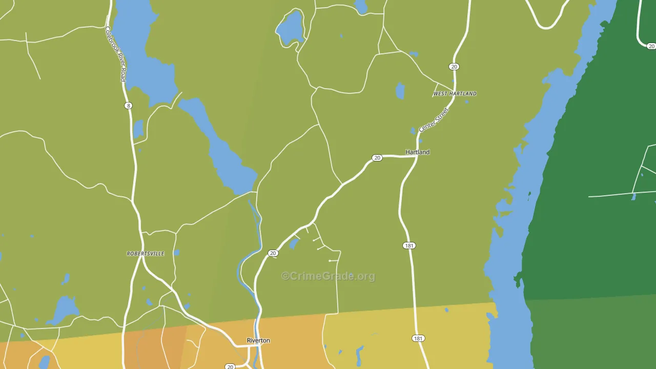 Robertsville, CT Map of Assault Rates