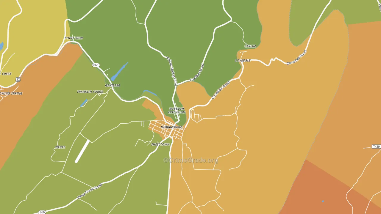 Robeson Extension, PA Map of Assault Rates