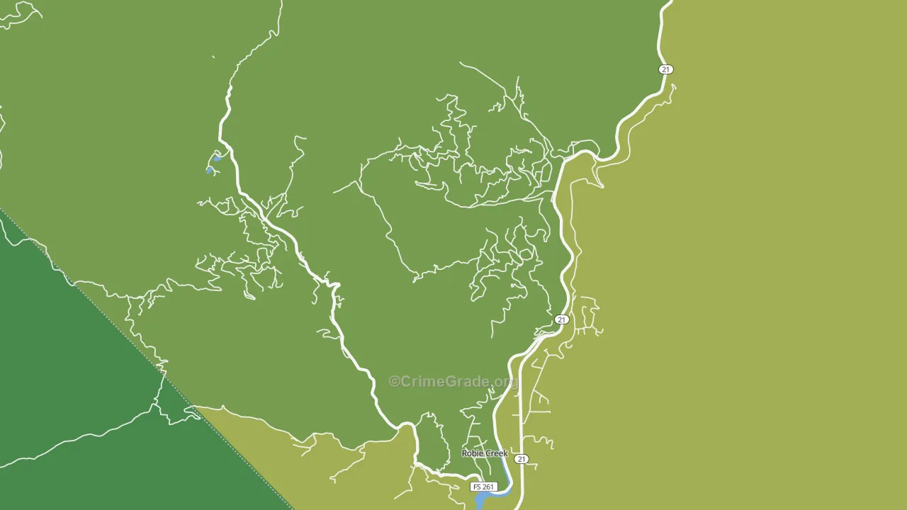 Robie Creek, ID Map of Assault Rates