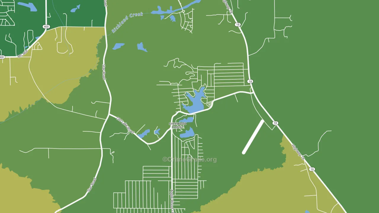 Robinhood, MS Map of Assault Rates