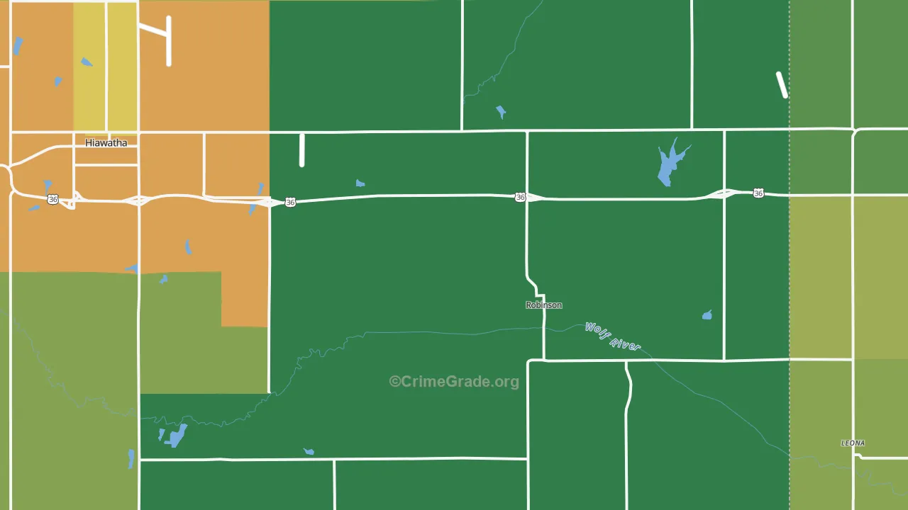 Robinson, KS Map of Assault Rates
