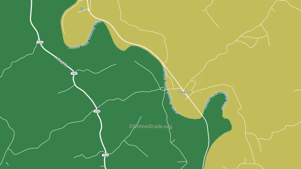 Robinson, KY Map of Assault Rates