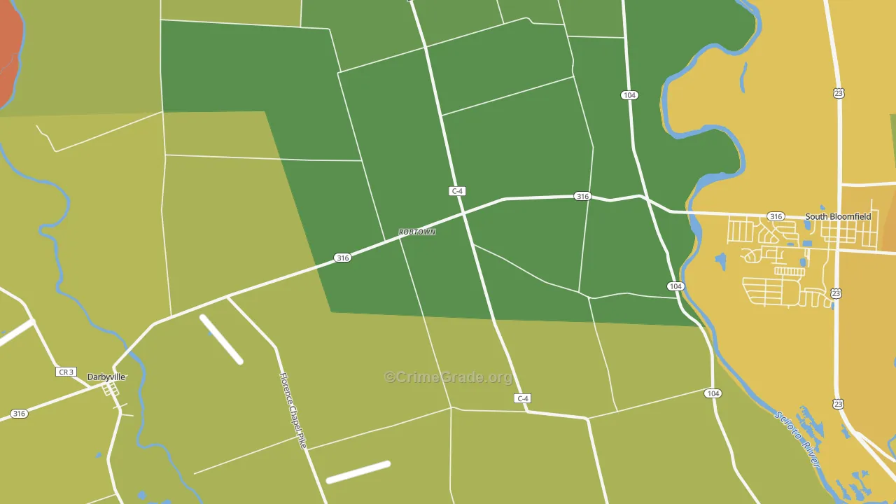 Robtown, OH Map of Assault Rates