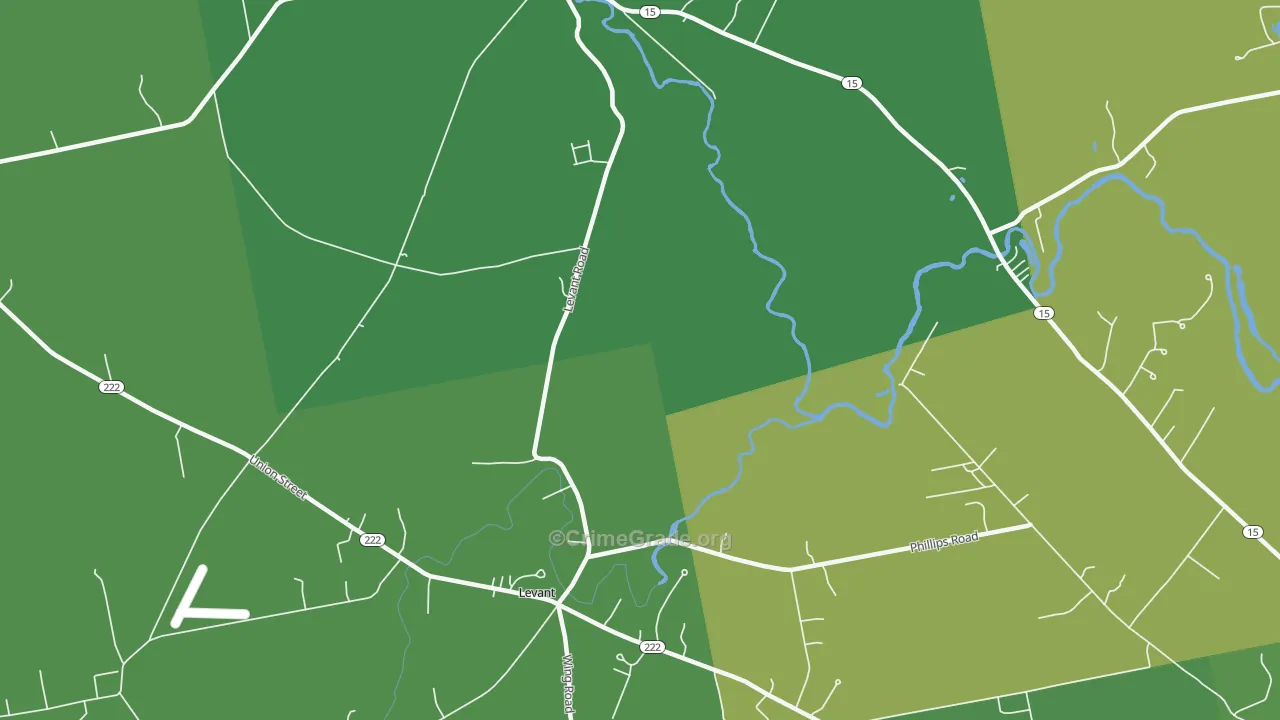 Robyville, ME Map of Assault Rates