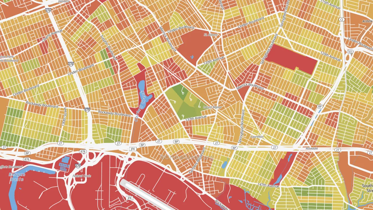 Rochdale Village, Queens, NY Map of Assault Rates